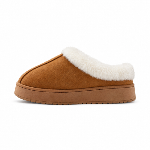 Snuggra Fur-Cuff Clog - Side profile