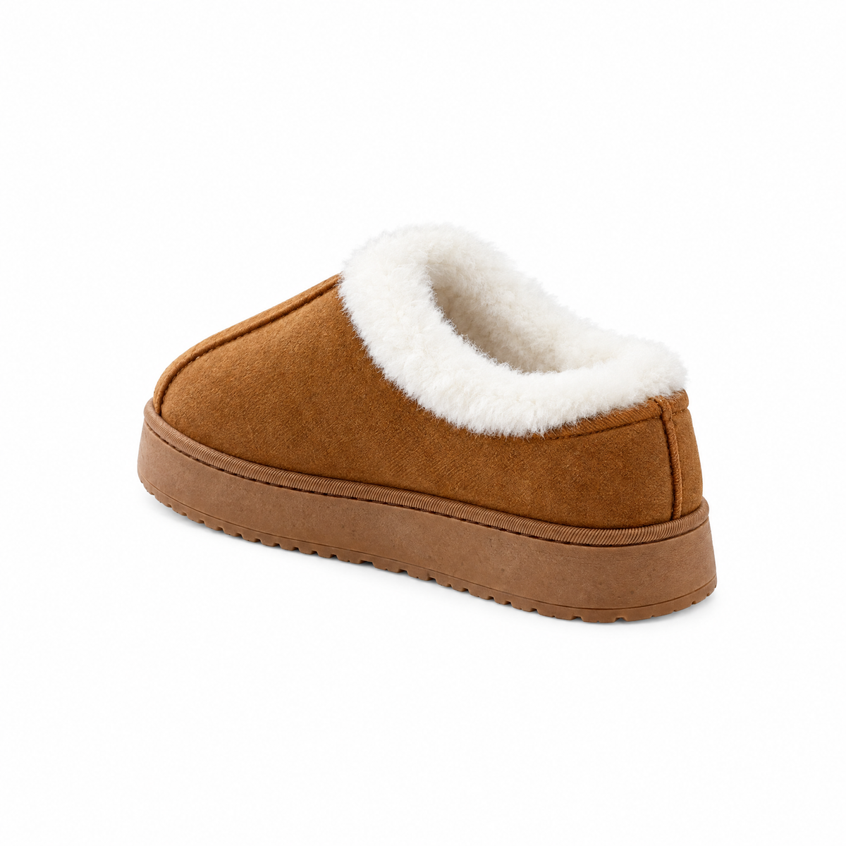 Snuggra Fur-Cuff Clog - Three-quarter rear